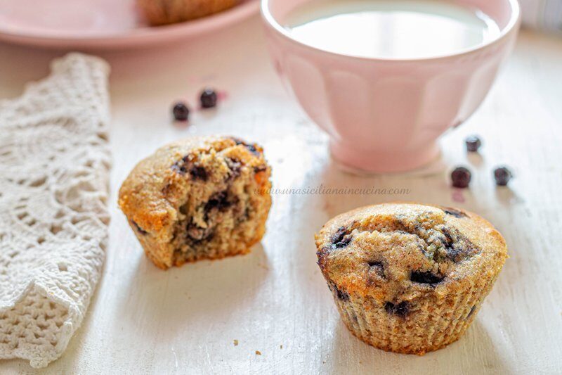 Muffins integrali ai mirtilli