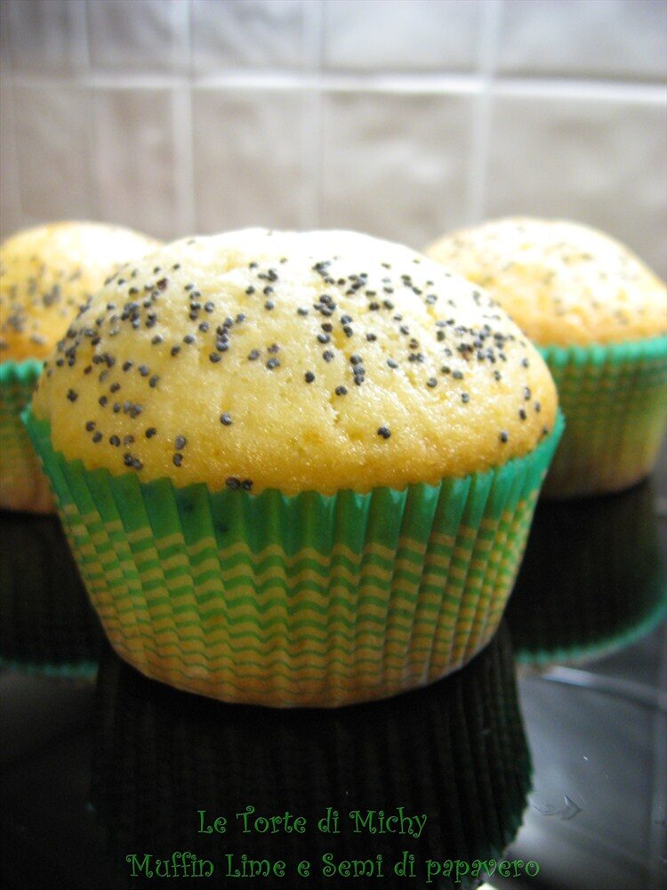 Muffins lime e semi di papavero