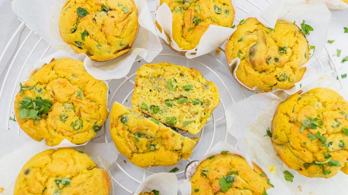 Muffins salati senza uova - Con farina di ceci