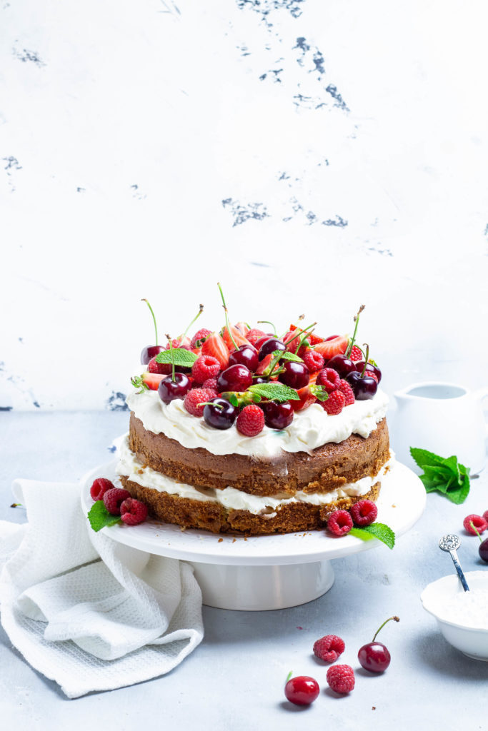 Naked cake ai frutti rossi