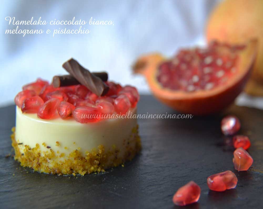 Namelaka melograno e cioccolato bianco