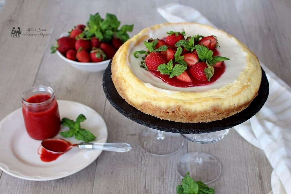 Newyork cheesecake con coulisse di fragole