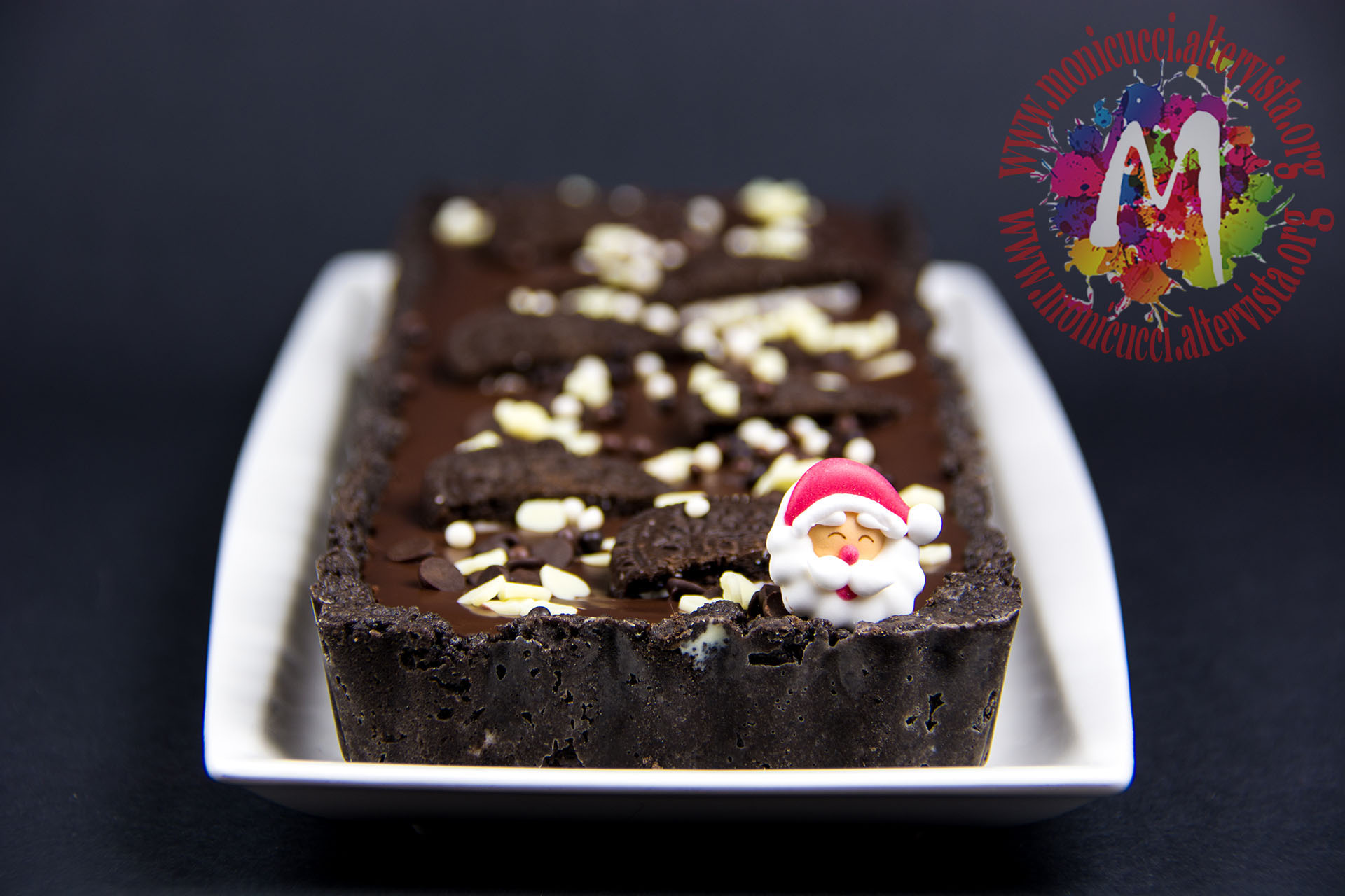 No bake dark chocolate oreo tart