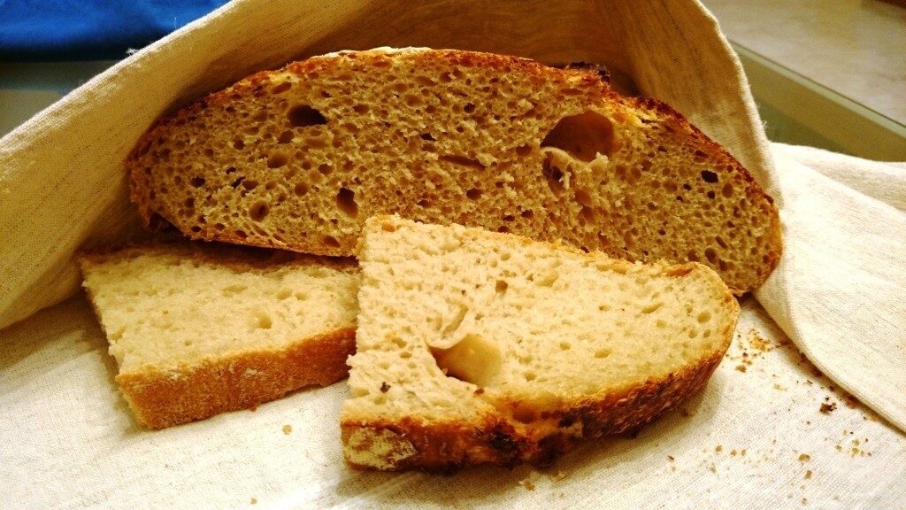 No knead bread con farina macinata a pietra