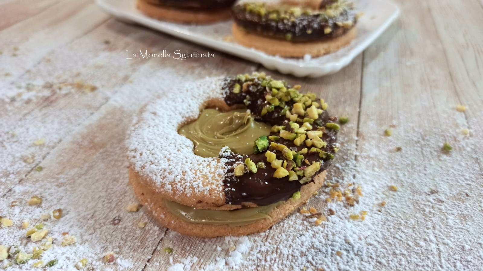 Occhi di bue con crema di pistacchio senza glutine