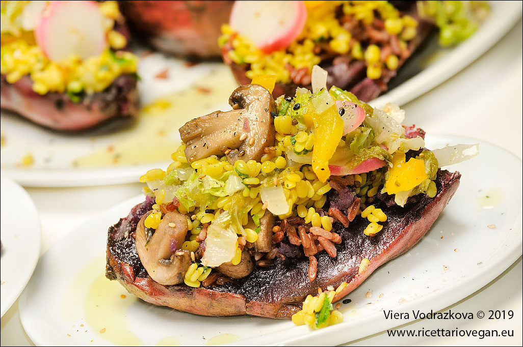 Okinawa batata viola dolce al forno senza glutine
