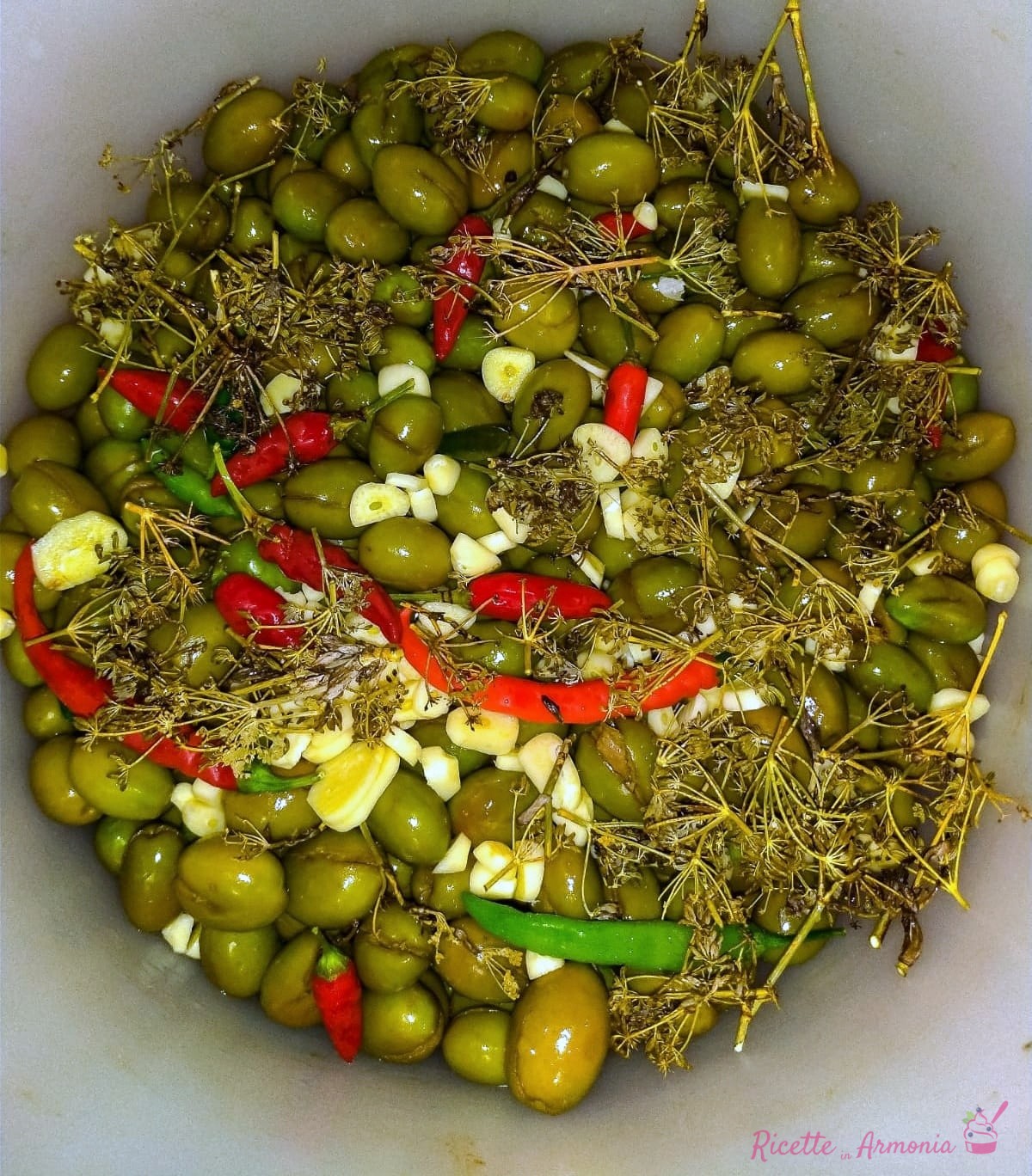 Olive schiacciate alla calabrese