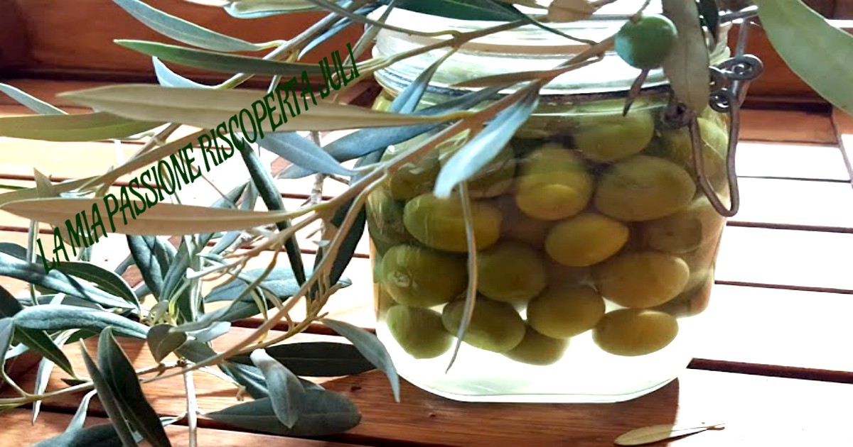 Olive verdi in salamoia ricetta siciliana