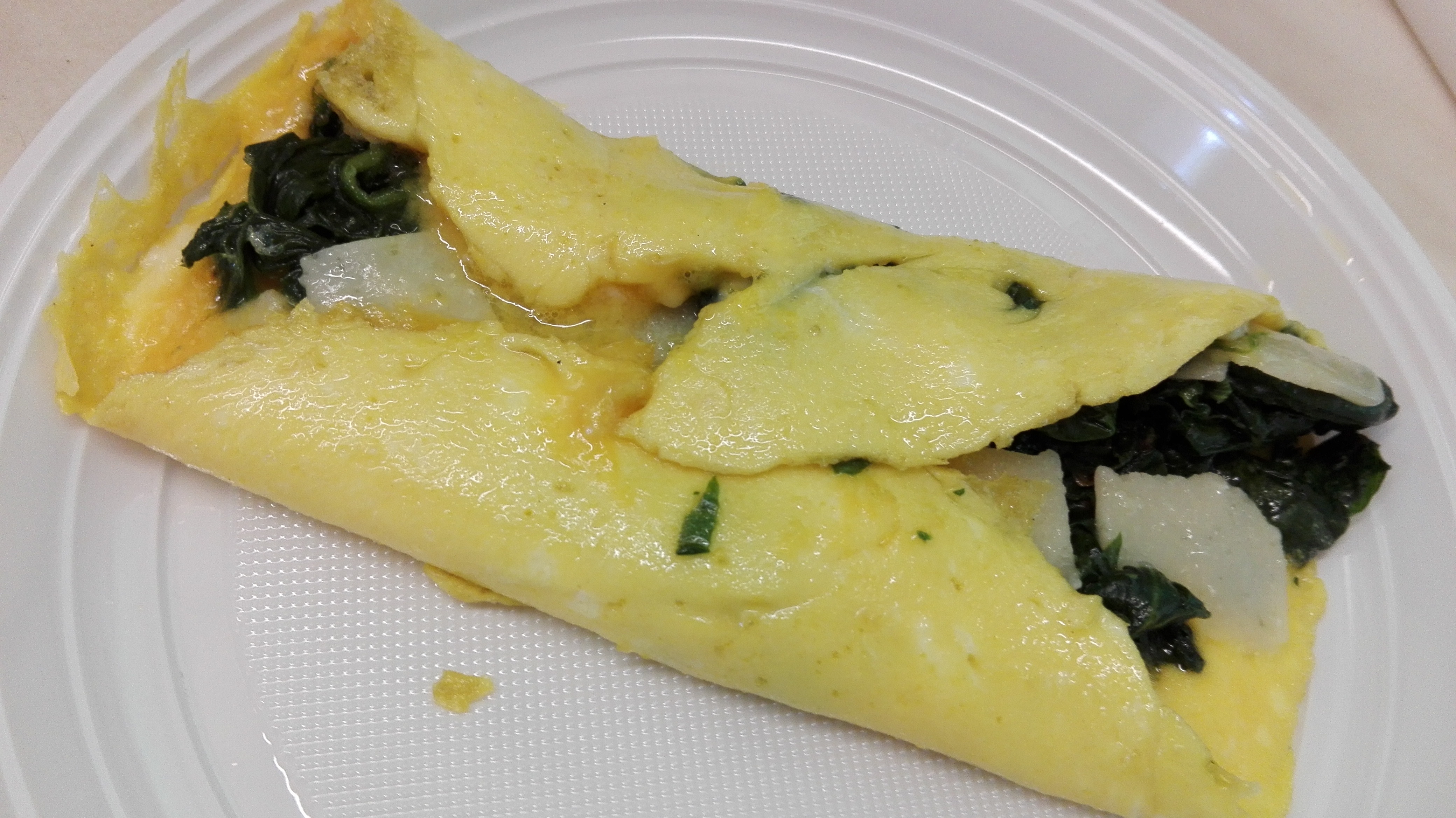 Omelette spinaci e parmigiano