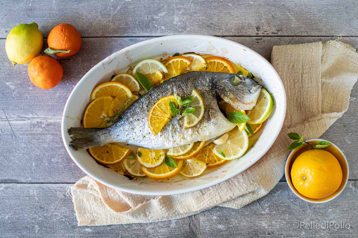 Orata al forno agli agrumi
