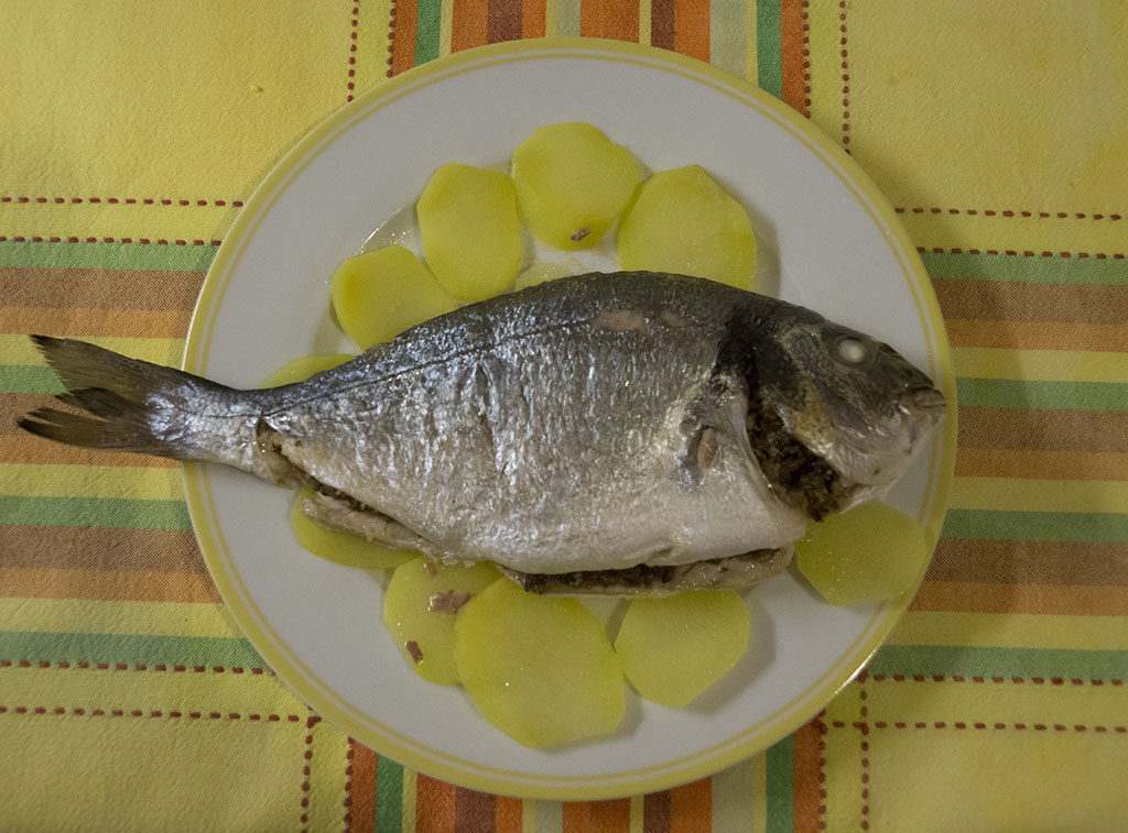 Orata al forno con funghi