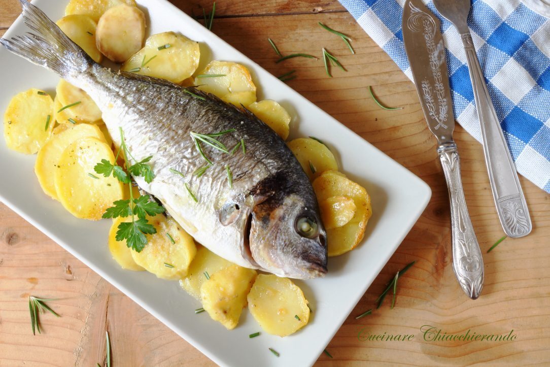 Orata al forno con le patate