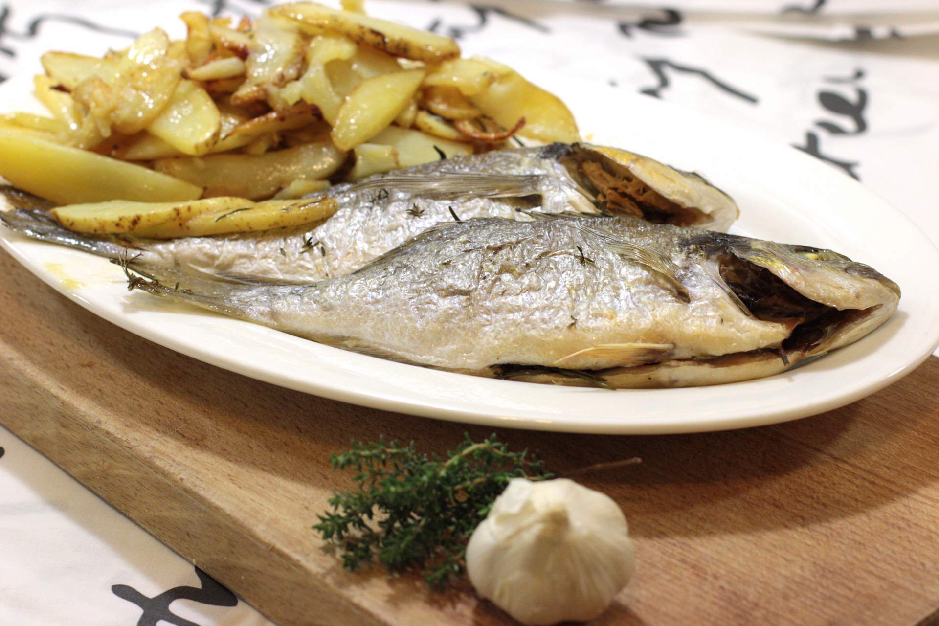 Orata al forno con patate