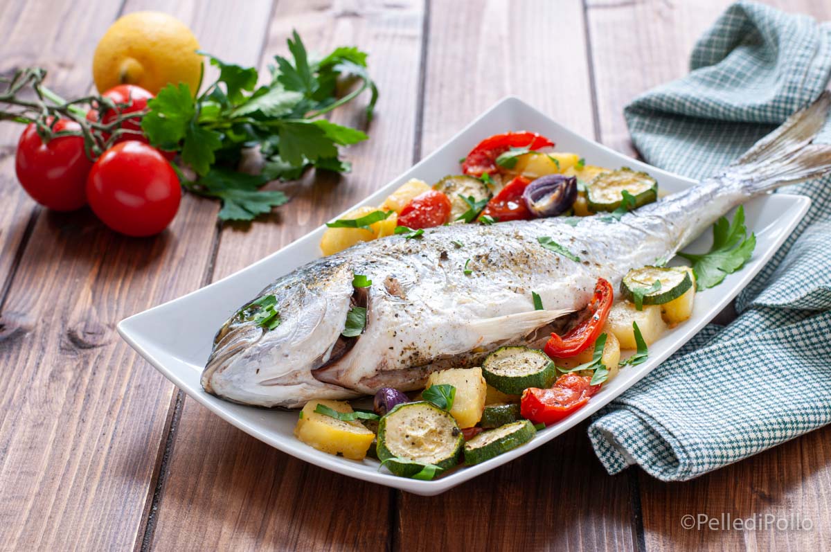 Orata al forno con verdure