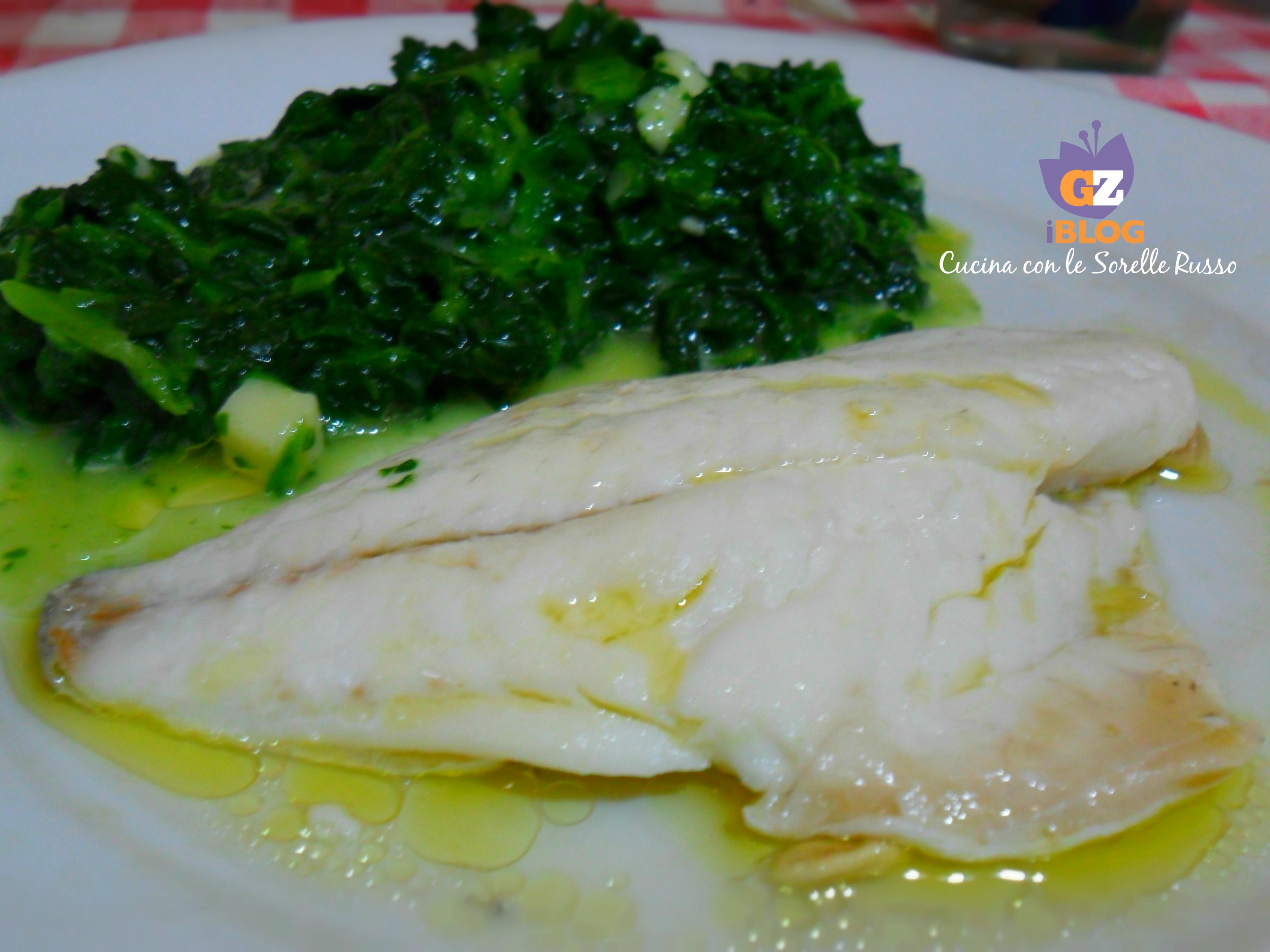 Orata al vapore con spinaci alla mozzarella