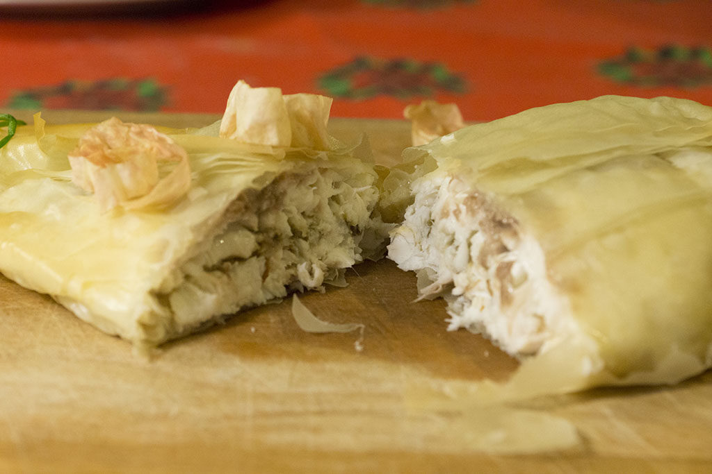 Orata ripiena in pasta fillo