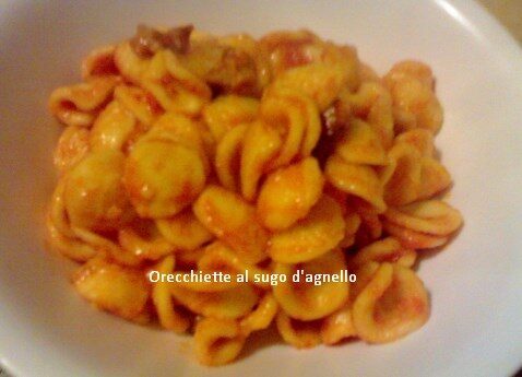 Orecchiette al sugo d’agnello