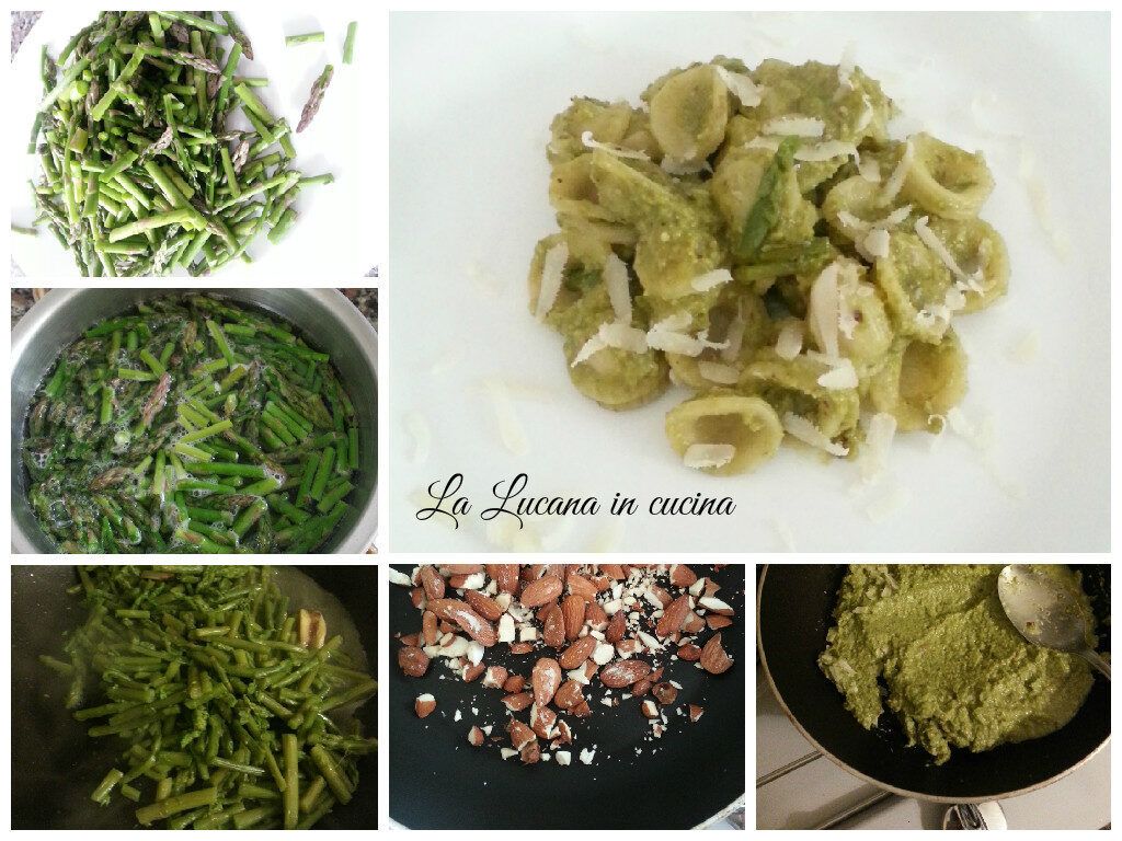 Orecchiette alla crema di asparagi e mandorle