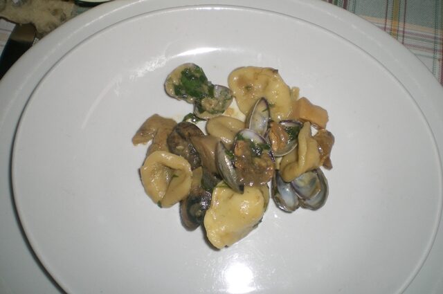 Orecchiette fatte in casa con lupini e porcini (mare e monti)
