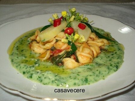 Orecchiette patate e rucola casa vecere (per 4)