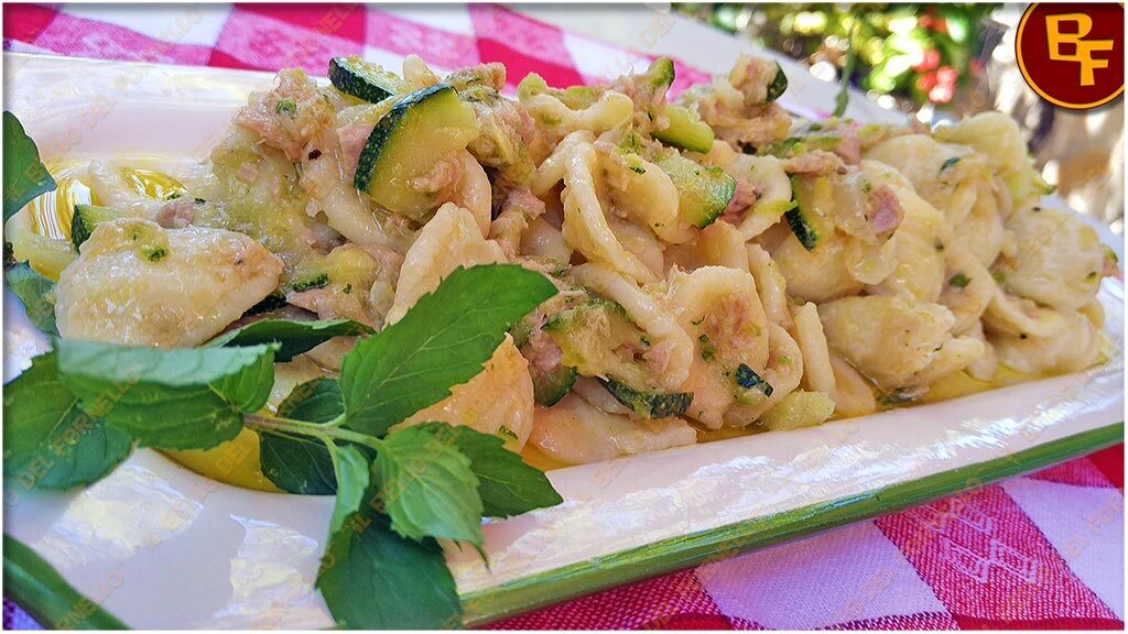 Orecchiette tonno e zucchine al profumo di menta