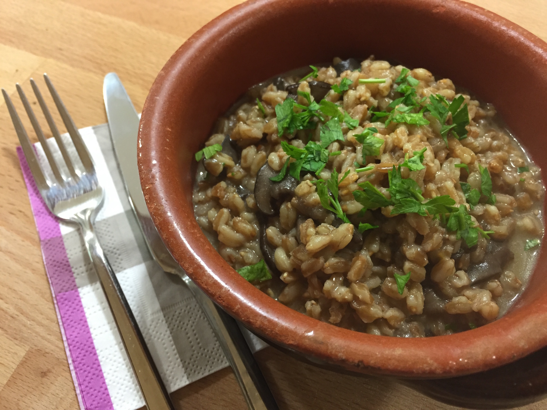 Orzo perlato ai funghi porcini