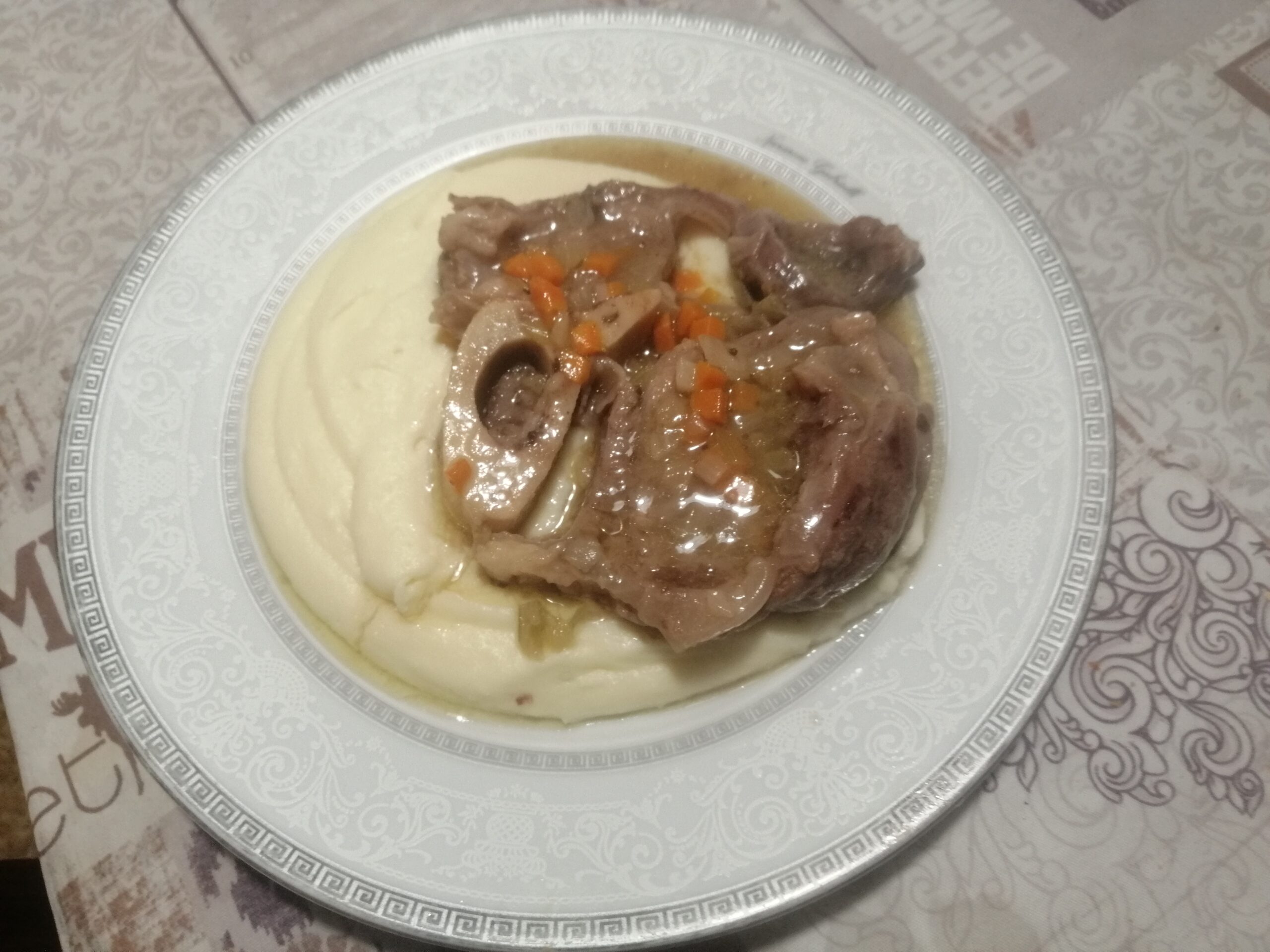 Ossobuco di vitello con purè