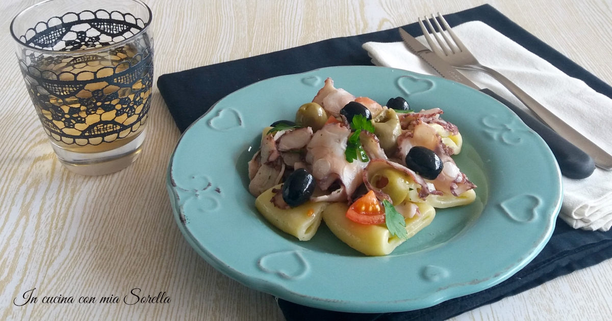 Paccheri al polipo e olive