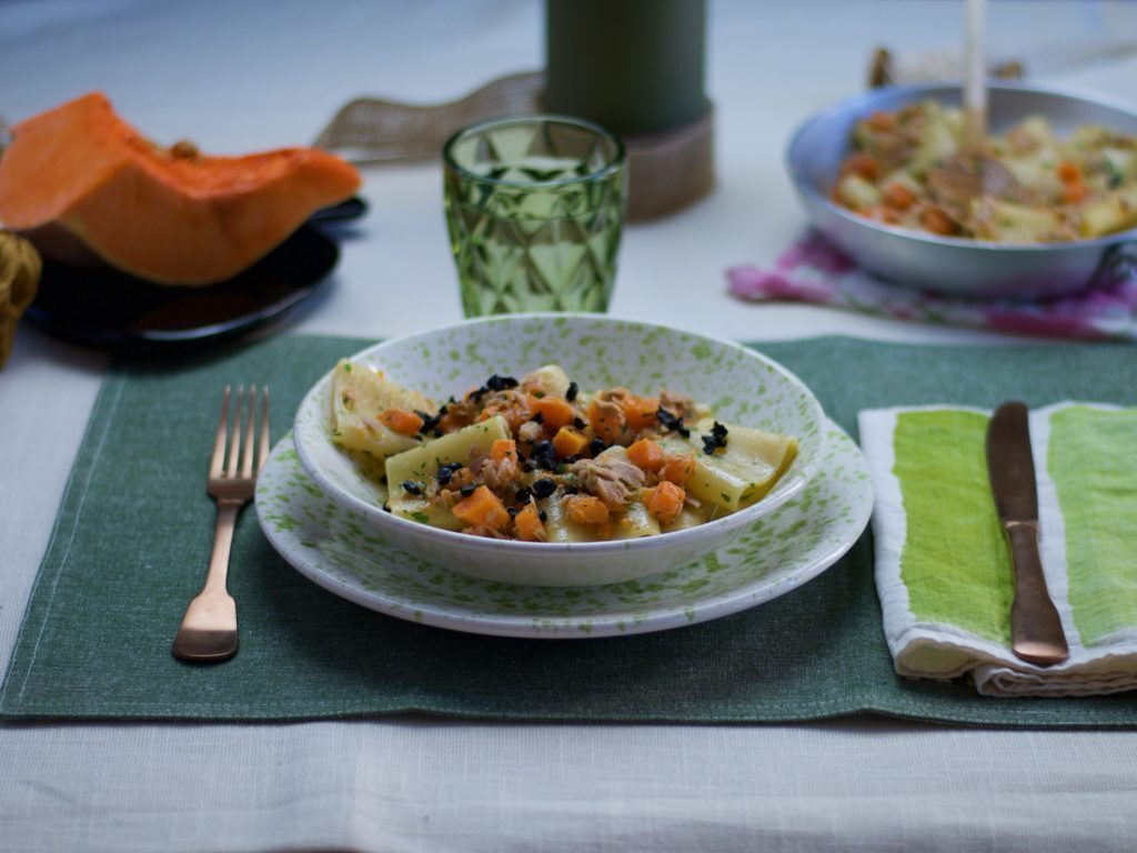 Paccheri al tonno e zucca