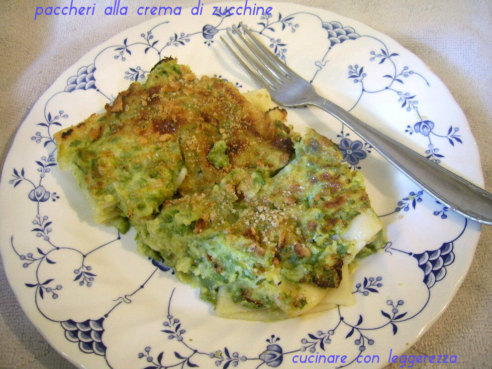 Paccheri alla crema di zucchine