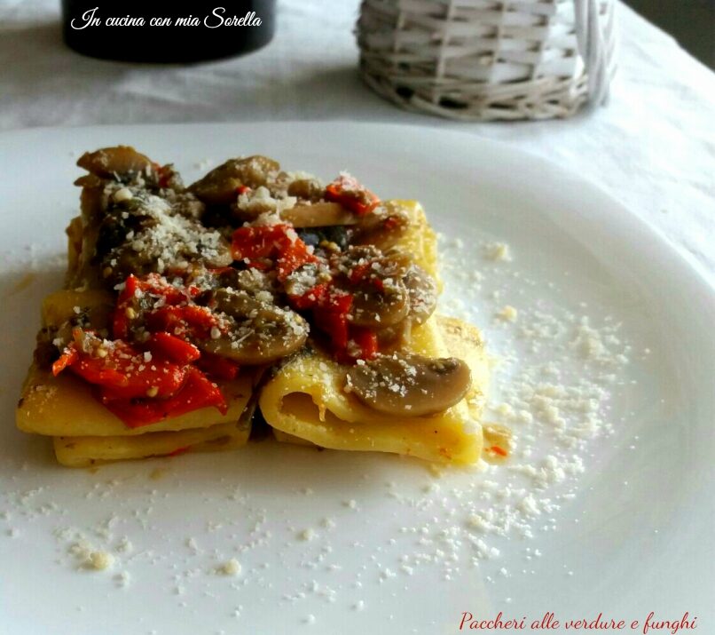 Paccheri alle verdure e funghi