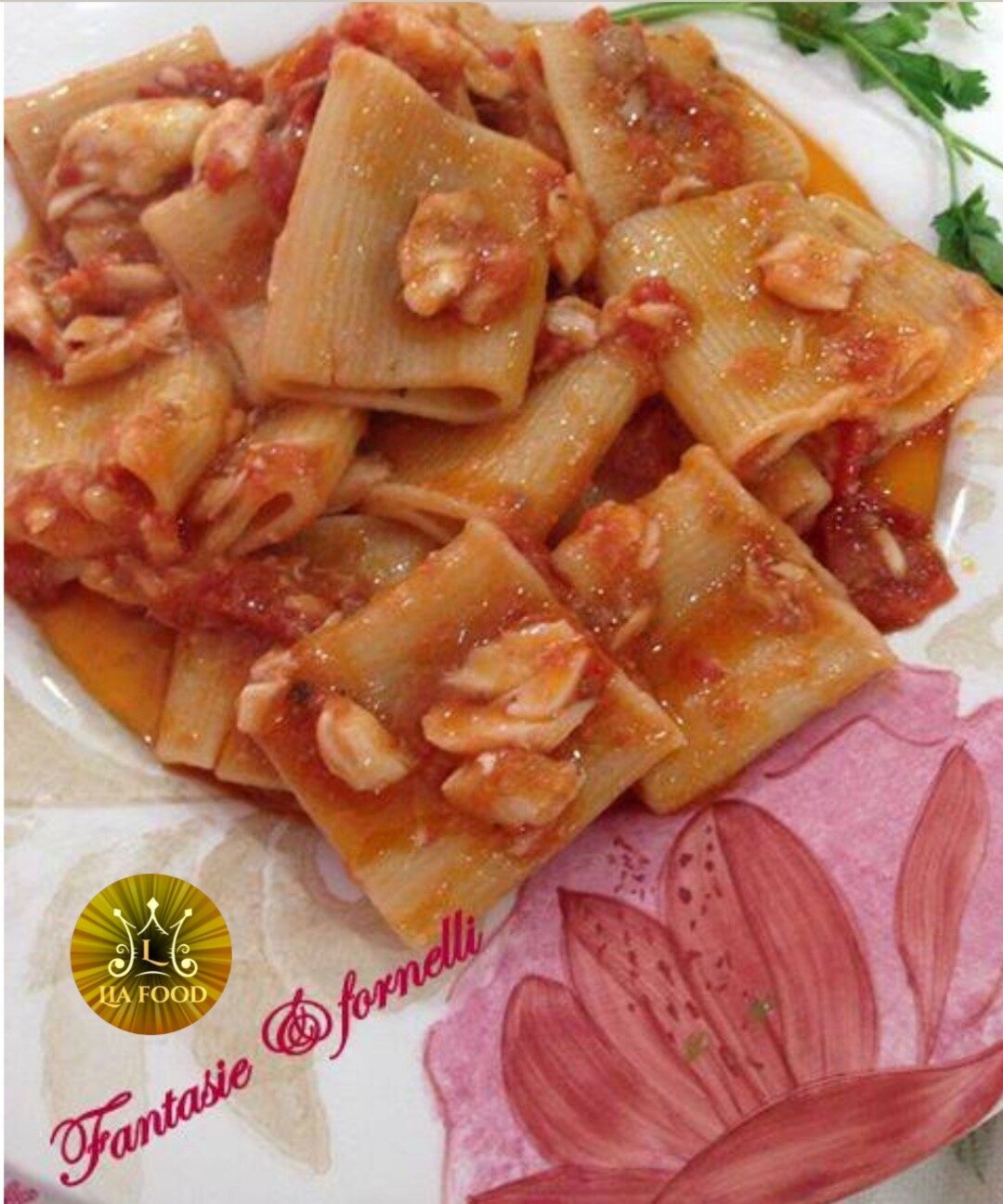 Paccheri allo scorfano e pachino
