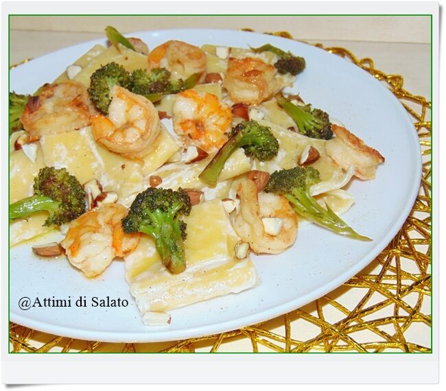 Paccheri con broccoli e gamberi