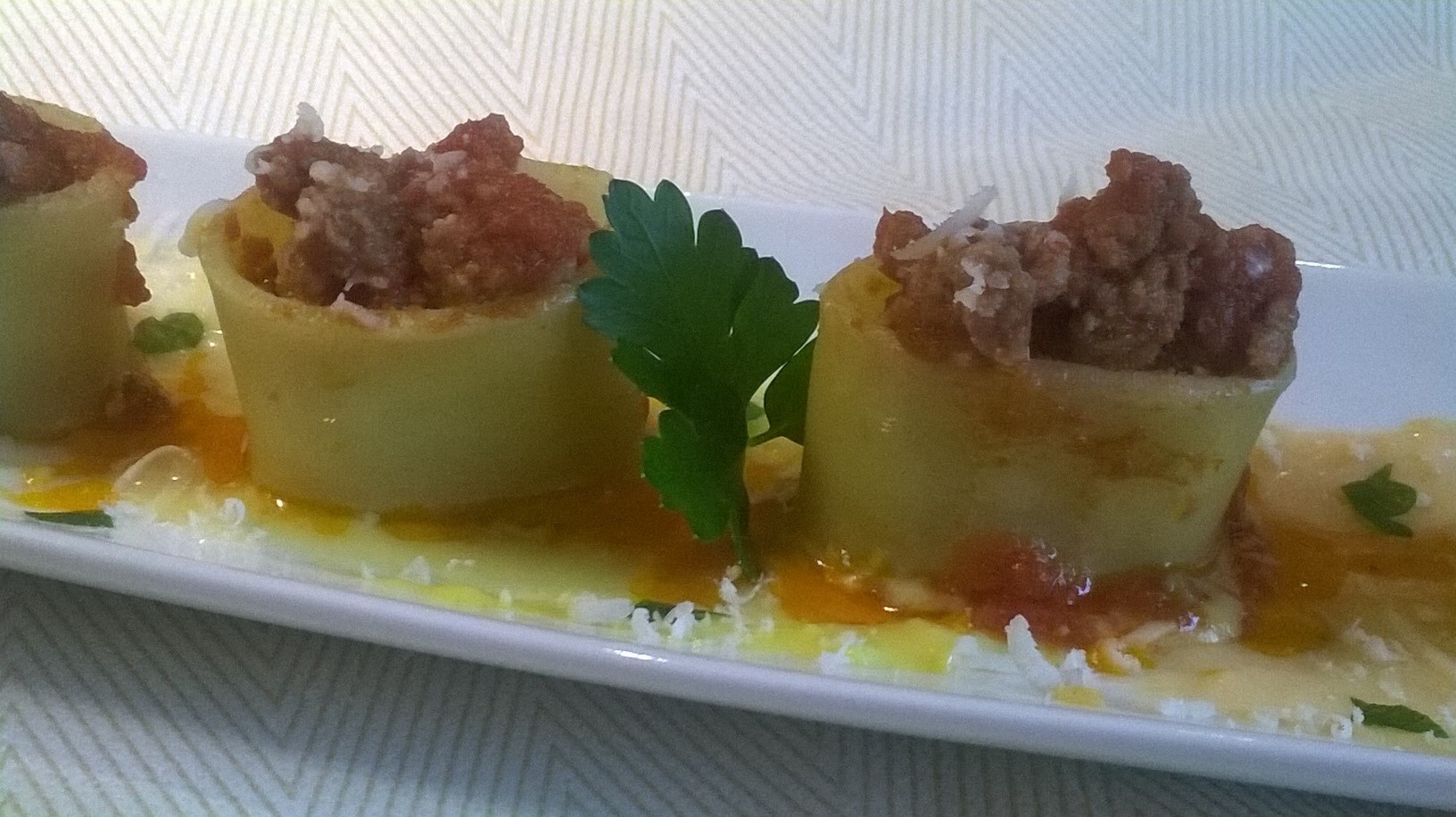Paccheri gragnano alle tre besciamelle