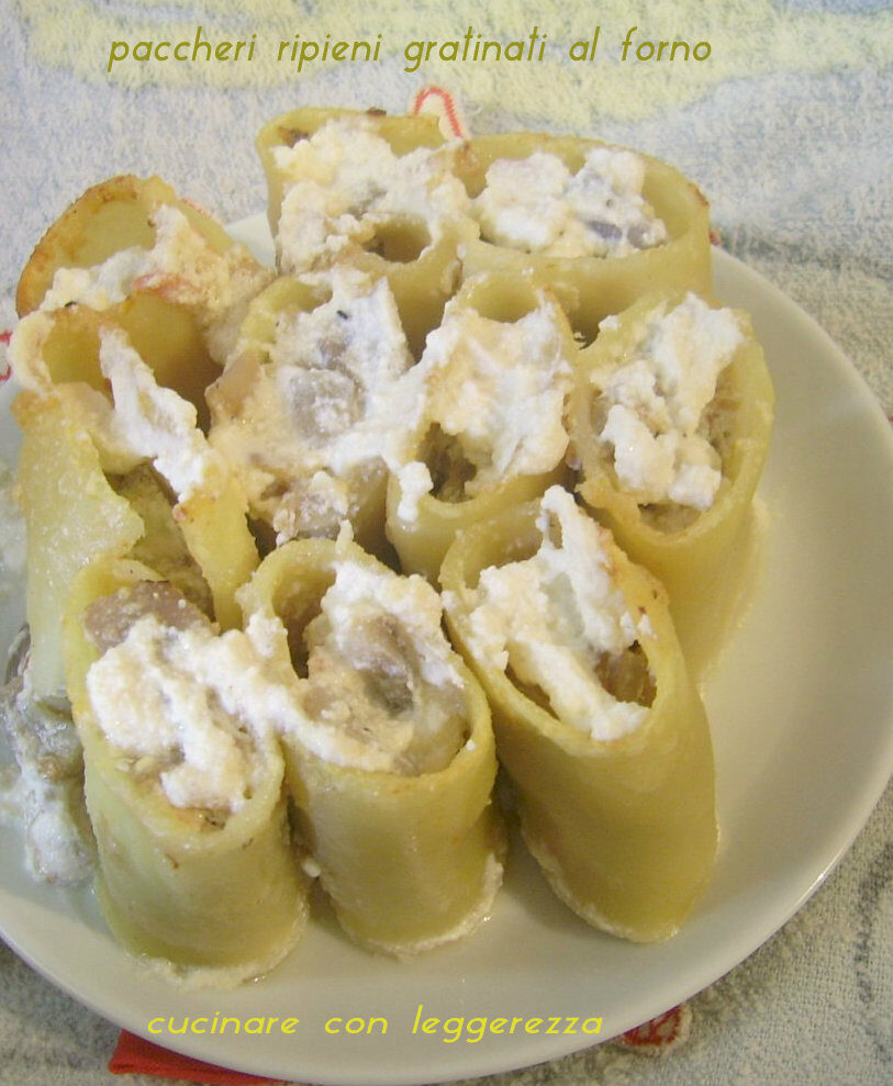 Paccheri ripieni gratinati al forno