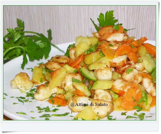 Padellata di pollo e verdure