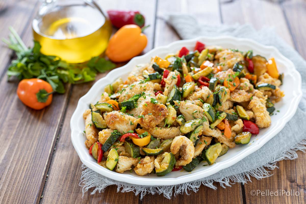 Padellata di pollo e verdure