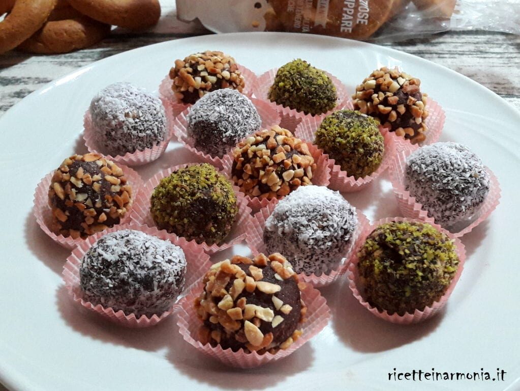 Palline di salame al cioccolato
