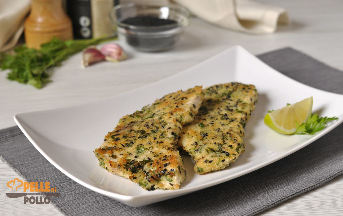 Palombo impanato alle erbe aromatiche