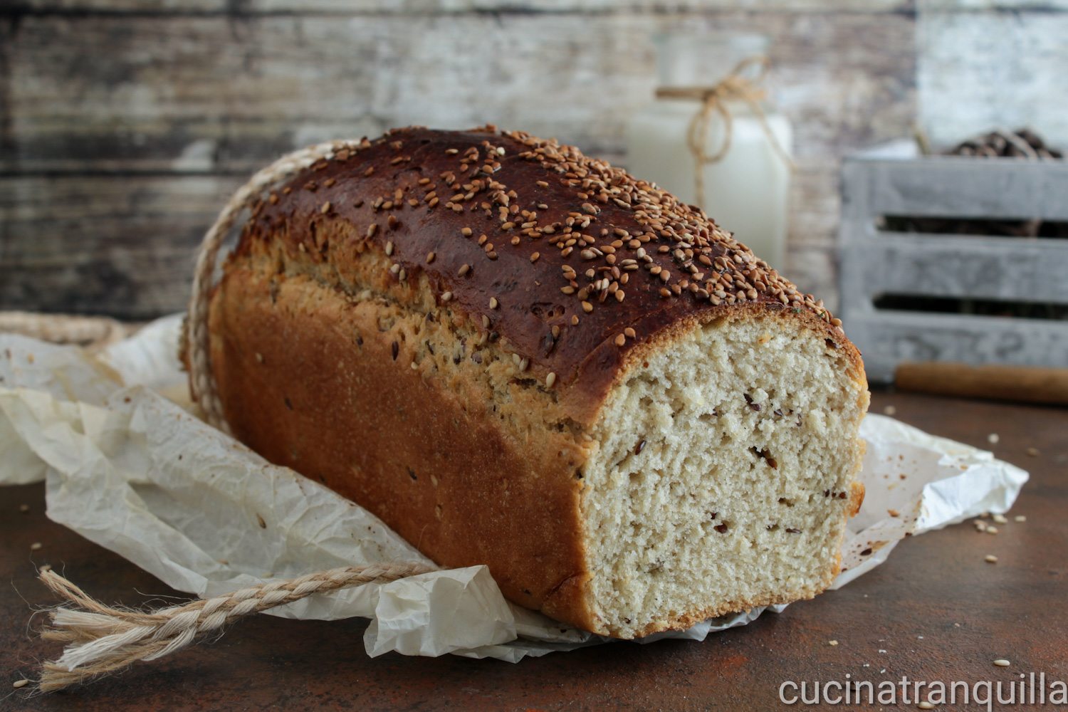 Pan bauletto con farina ai cereali