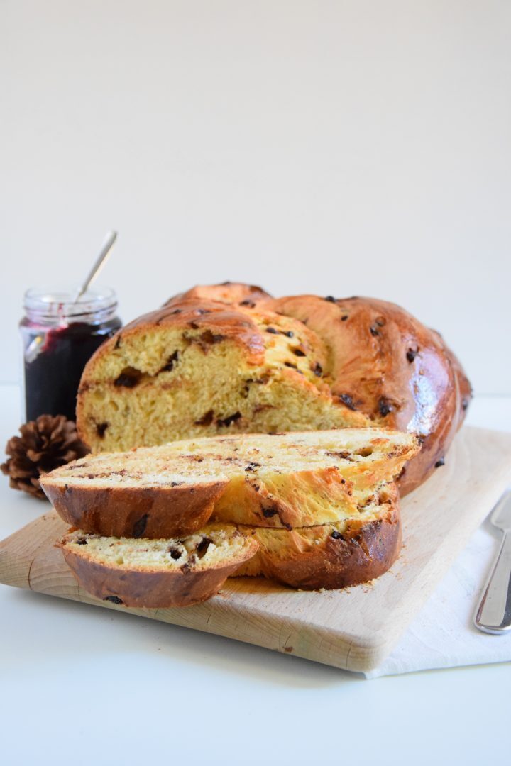 Pan brioche al cioccolato con lievito madre