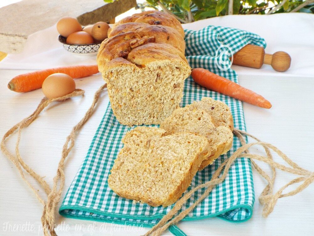 Pan brioche carote e noci