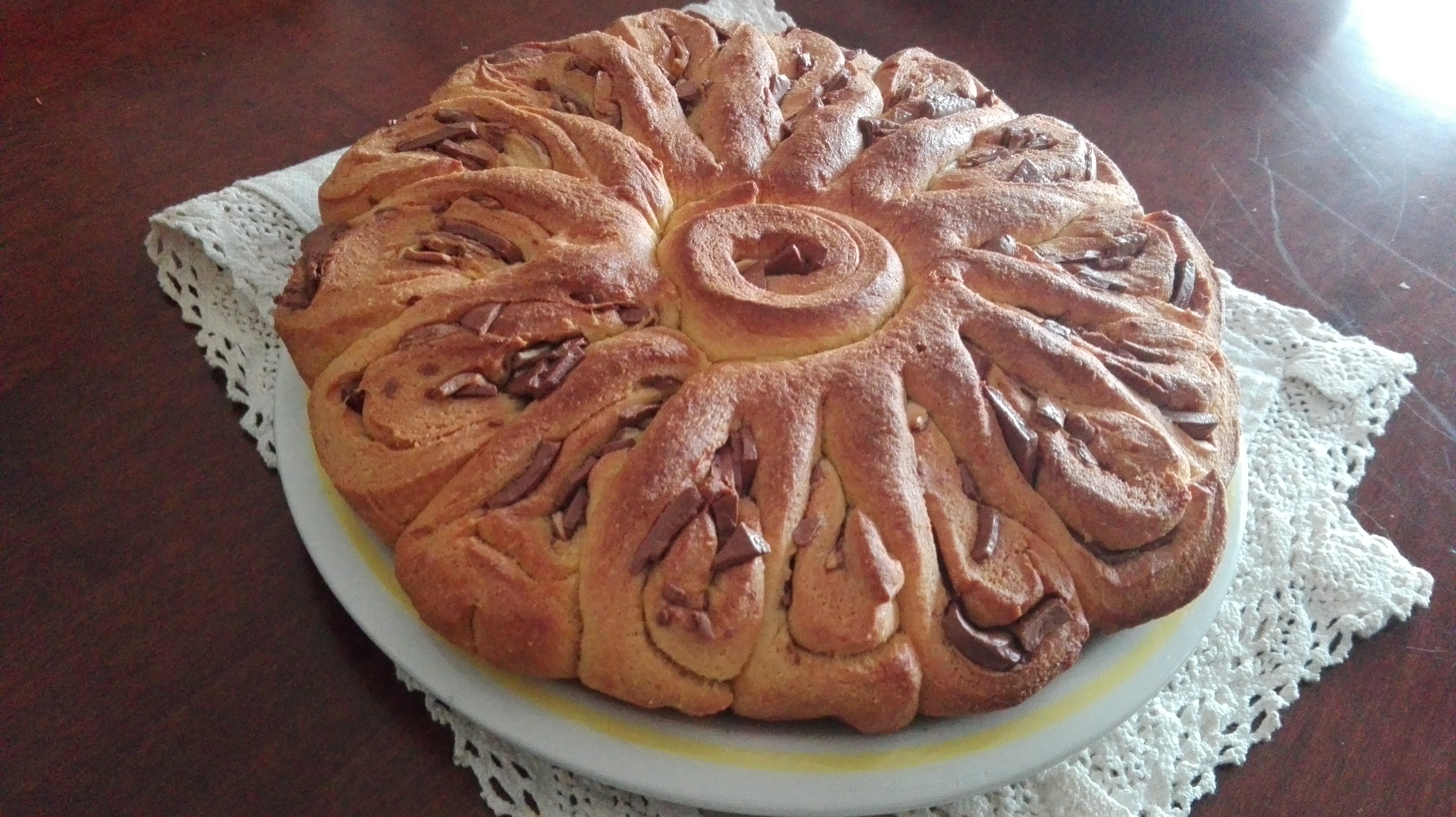Pan brioche girasole al cioccolato