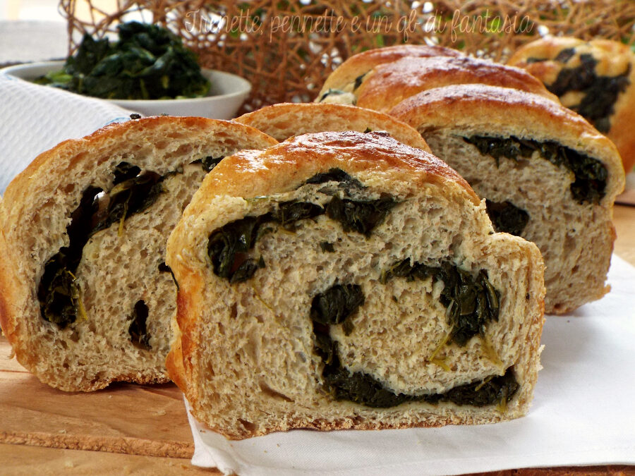 Pan brioche salato con broccoletti piccanti