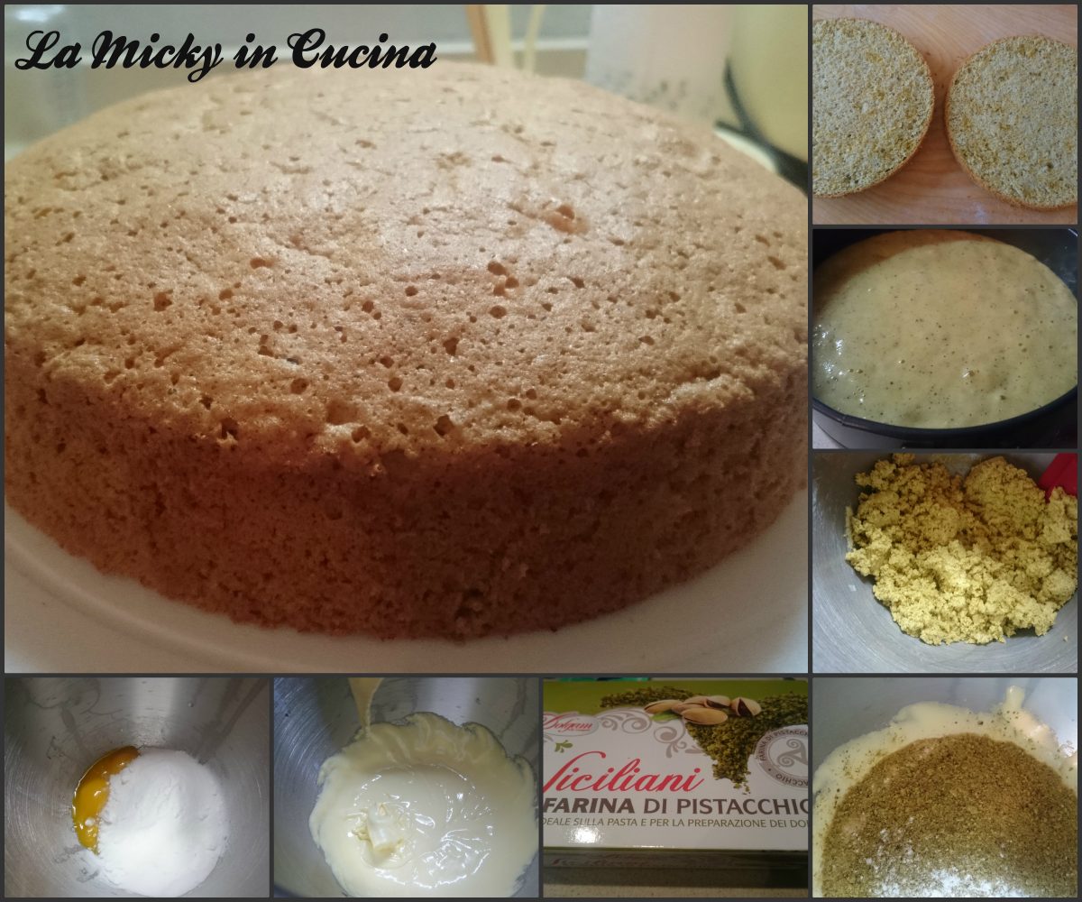 Pan di spagna al pistacchio