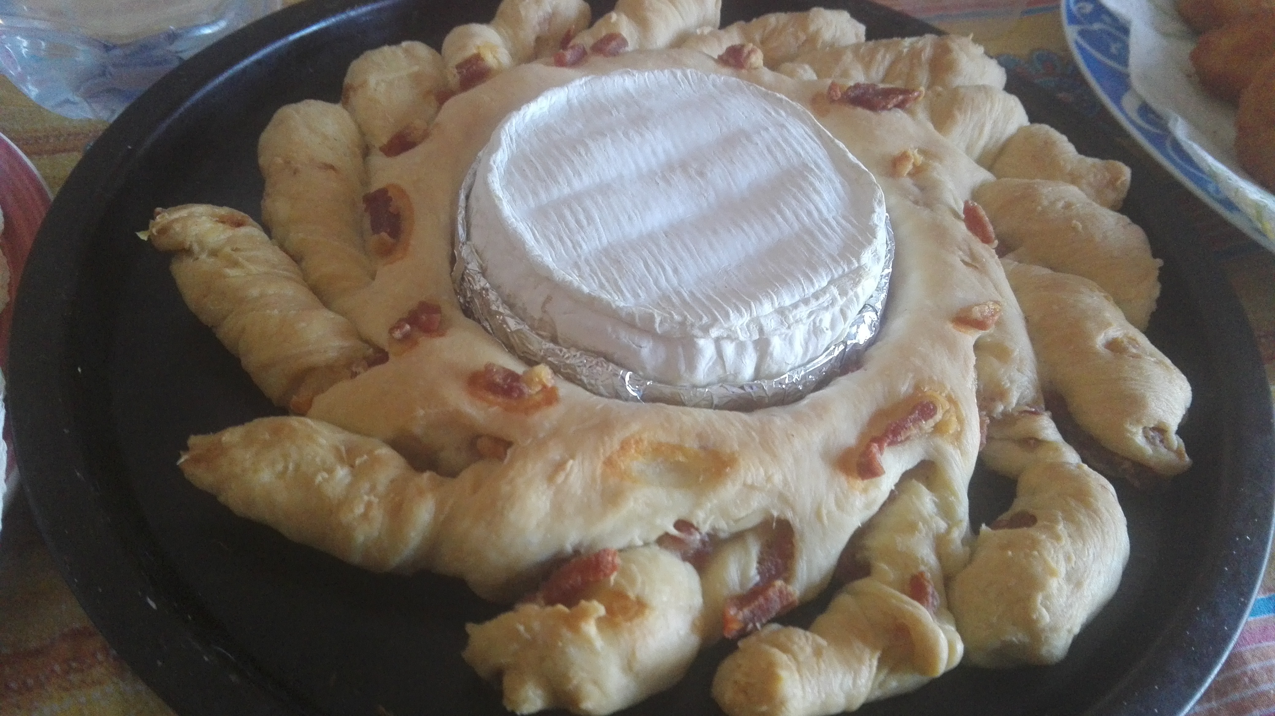 Pan focaccia con camembert