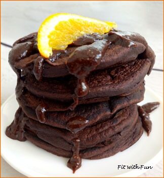 Pancake arancia e cacao vegani e senza glutine