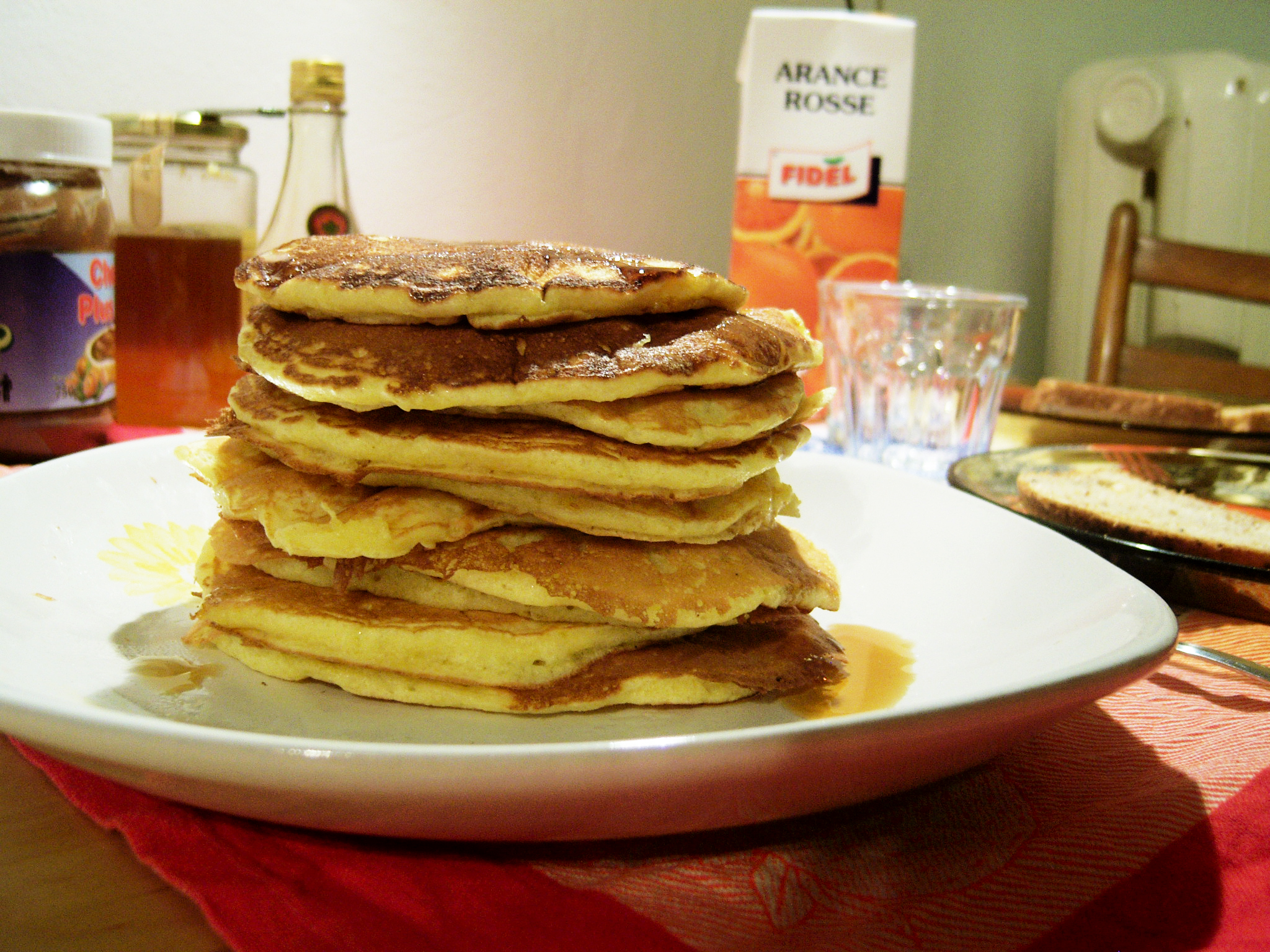 Pancake con lo sciroppo d’acero