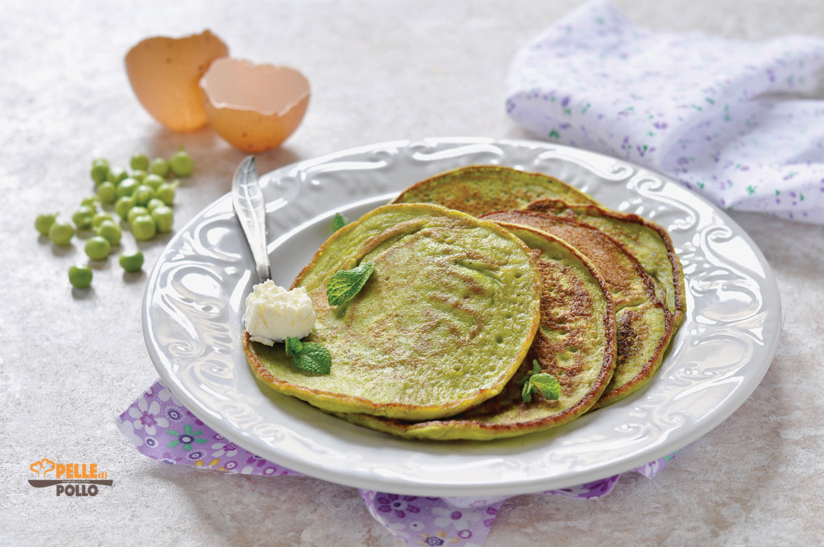 Pancake salati ai piselli