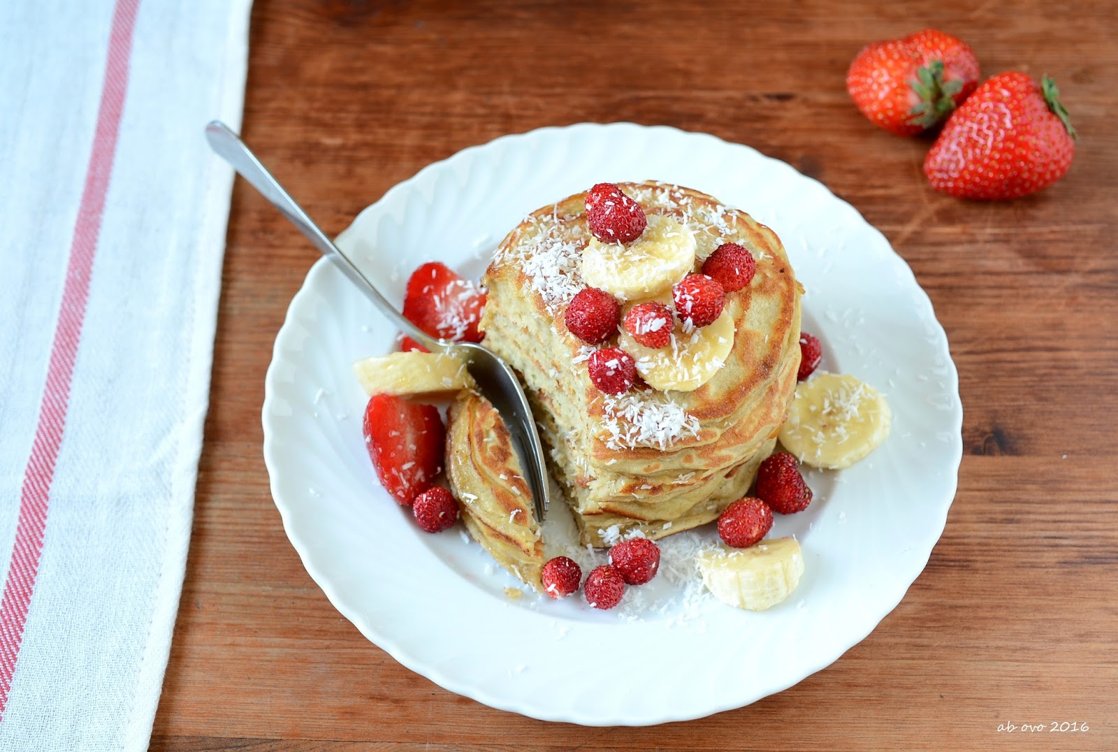 Pancakes di banana e avena